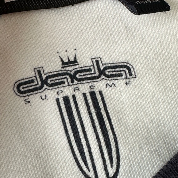 DADA SUPREME Basketball T-Shirt Raglan Long Sleeve Ring Neck Spell Out Medium - Picture 12 of 16